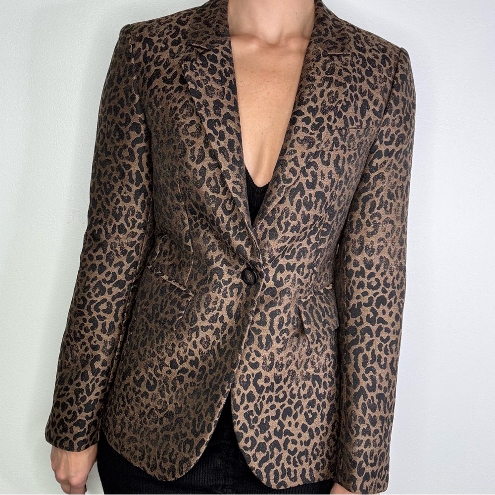 Golden Goode Leopard Print Women's Blazer size 38